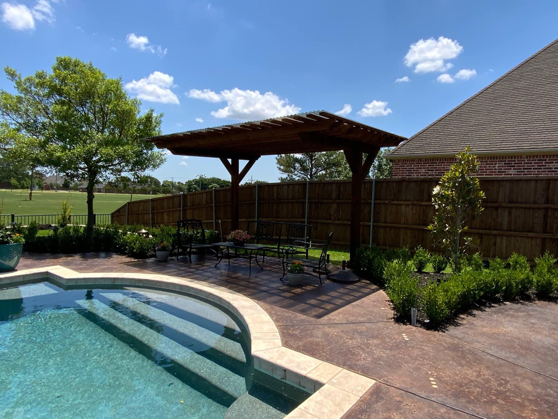 Flagstone patio and pathways